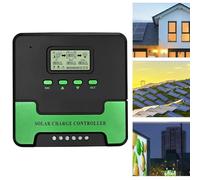 Sumsoctober Régulateur de charge solaire WiFi 12 V 24 V avec écran LCD, deux ports USB, gestion efficace de l'énergie pour systèmes solaires (40 A)