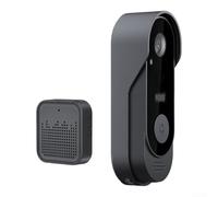 Sumsoctober Sonnette vidéo sans fil 1080p HD Smart WiFi bidirectionnel audio alimenté par batterie Carillon pour la sécurité de la maison, extérieur et intérieur, surveillance de porte d'entrée