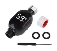 Sumsoctober Thermomètre de douche numérique | Moniteur de température étanche pour baignoire et robinet avec affichage intelligent en °C et alerte couleur de sécurité | pour la sécurité du bain de