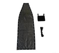 Sumsoctober Tissu de rechange pour balancelle en textilène noir et gris, 64 x 197 x 23 cm, résistant aux intempéries pour chaise longue de jardin, terrasse, hamacs (1 pièce avec poches)