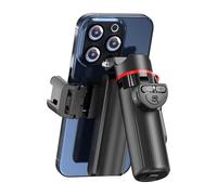 Sumsoctober Trépied pour smartphone avec Bluetooth/télécommande | Perche à selfie portable avec contrôle du zoom et assistance à la poignée | Construction en alliage d'aluminium, design compact (noir