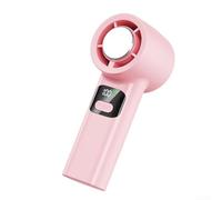 Sumsoctober Ventilateur turbo portable avec refroidisseur de glace, écran LED, 4000 mAh, rechargeable, mini ventilateurs pour voyage, trajets en plein air (rose)