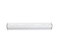 Sumsoctober Verrou de porte double pour porte de terrasse et véranda avec poignées horizontales 13 pouces - Barre de sécurité à clipser - Bouton d'ouverture rapide - Aluminium blanc