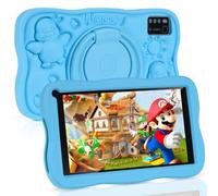 SUMTAB Newest Tablette enfant 7 pouces, Android Tablette, 8 Go RAM, 64 Go ROM (MPliable 256 Go), GMS Certified, écran IPS HD, contrôle parental, tablette éducative pour enfants avec étui EV(bleu)