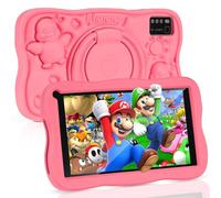 SUMTAB Newest Tablette enfant 7 pouces, Android Tablette, 8 Go RAM, 64 Go ROM (MPliable 256 Go), GMS Certified, écran IPS HD, contrôle parental, tablette éducative pour enfants avec étui EV(Rose)