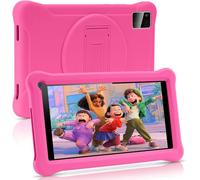 SUMTAB Tablette Enfant 7 Pouces Android 13 avec GMS Certified, 8(3+5) GB RAM, 64GB ROM (TF Card 128GB), Applications Pré-Installées, WiFi Contrôle Parental, Étui Kid-Proof(Rose)