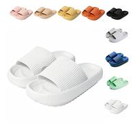 Sumvov Chaussons originaux pour femme 100 % EVA super doux antidérapants Cozislides Original Chaussons pour femme, Blanc., 34/35 EU