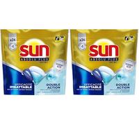 SUN - Absolu Plus Pastilles Lave-Vaisselle Tout en 1 Bicarbonate Actif - 26 Capsules - brillance - tablettes imbattables sur les taches tenaces (Lot de 2)