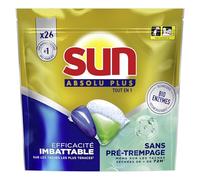 SUN - Absolu Plus Pastilles Lave-Vaisselle Tout en 1 Bio-Enzymes - 26 Capsules - sans prétrempage - tablettes imbattables sur les taches tenaces