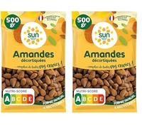 SUN Amande Décortiquée 500 g (Lot de 2)