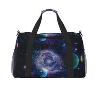 Sun and Earth Sac de voyage à main - Sac de voyage durable pour le week-end, sac fourre-tout de voyage, sac de voyage, sac de voyage, sac portable, sac fourre-tout pour équipement de voyage, Noir ,