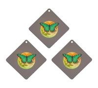 Sun and Moon Lot de 3 désodorisants pour voiture à suspendre en forme de losange - Cartes parfumées durables pour voiture, maison, bureau - Style blanc