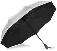 Sun Automatic Folding Umbrella,UPF 50+ Anti-UV Umbrella,Compact Solid Umbrella,Anti Storm,Small Umbrellas with Silver Coating for Travel for Men and Women.[V258]