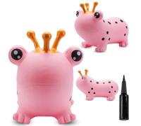 Animal sauteur gonflable - Jouet à sauter - Grenouille rose - de 12 mois - caoutchouc de haute qualité - pompe incluse