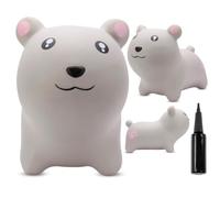 sun baby Animal Sauteur Gonflable, Jouet Enfant 1 an pour l'intérieur et l'extérieur, Design Ergonomique, Pompe Manuelle Incluse (Hamster Gris)