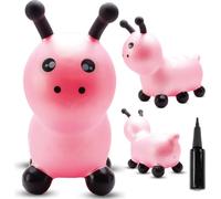 SUN BABY animaux gonflables à partir de 1 an avec pompe jouet gonflable en caoutchouc de haute qualité et durable chenille rose