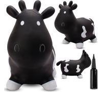 SUN BABY animaux gonflables à partir de 1 an avec pompe jouet gonflable en caoutchouc de haute qualité et durable vache noire