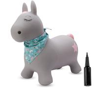 SUN BABY animaux sauteurs à partir de 1 an avec pompe jouet gonflable en caoutchouc de haute qualité et résistant poney brun