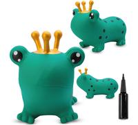 SUN BABY animaux sauteurs à partir de 1 an avec pompe jouet gonflable en caoutchouc résistant et de haute qualité grenouille verte avec couronne