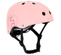 sun baby Casque vélo Enfant, FIT M (54-58 cm), Casque de vélo avec réglage périmétrique, protège-Menton, Fermeture magnétique, bouches d'aération (Rose)