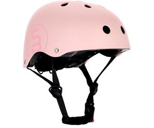 sun baby Casque vélo Enfant, FIT S (50-54 cm), Casque de vélo avec réglage périmétrique, protège-Menton, Fermeture magnétique, bouches d'aération (Rose)