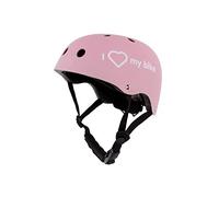 sun baby Casque vélo Enfant, Taille M (52-57 cm), Casque de vélo avec réglage périmétrique, protège-Menton, Fermeture magnétique, bouches d'aération (Rose)
