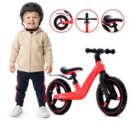 sun baby - Draisienne sans Pédales Sport - 2 Ans, max. 30 kg, cadre en nylon, roues gonflables, selle et guidon réglables - Rouge