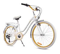sun baby Heart Bike vélo Fille 24 Pouces 7 Vitesses - Blanc-Or