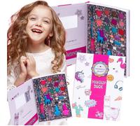 sun baby - Kit de maquillage pour enfants dès 3 ans, palette makeup - fards, blush avec pinceau, applicateurs, vernis, rouge lèvres