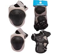 sun baby Kit de protections pour enfants - genouillères, coudières et protège-poignets - vélo, roller, trottinette - Taille S, Gris S