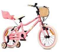 sun baby LOOFI vélo Fille 16 Pouces avec siège poupée - Rose