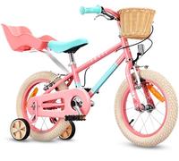 sun baby LOVEL vélo Fille 14 Pouces avec siège poupée - Rose-Menthe