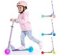 SUN BABY Lumi Ride Trottinette Enfant 3 Roues LED 3+ Ans | Éclairage LED 7 couleurs, guidon réglable et frein au pied