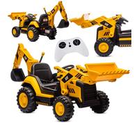 Sun Baby pelle-chargeuse électrique 12V CAT Gigant télécommande MP3 3-5 km/h jaune