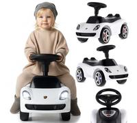 sun baby Porteur pour Enfants dès 18 Mois - Porsche Carrera GT - Volant avec Boutons, phares, Autocollants réalistes, Jusqu’à 30 kg, Blanc