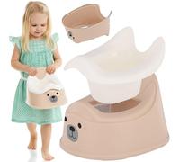SUN BABY Pot Enfant 18-36 Mois - Beige-Blanc | Autocollant Ourson