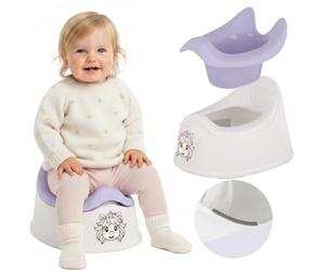 SUN BABY Pot Enfant 18-36 Mois - Blanc-Violet | Autocollant Licorne