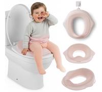 SUN BABY Réducteur de Toilette Enfant 2-6 Ans - Blanc-Rose | Antidérapant et forme ergonomique