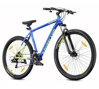sun baby Tatra Bikes VTT 29 Pouces Overland pour Femmes et Hommes, léger Vélo Tout Terrain 29" - Cadre en Aluminium 21 Pouces, 21 Vitesses, Amortisseur, Freins à Disque - Bleu-Citron
