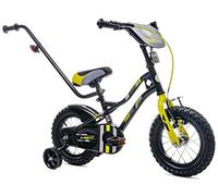 sun baby Tracker Vélo Enfant Garçon 14/16 Pouces | Barre de poussée, sonnette, selle et guidon réglables