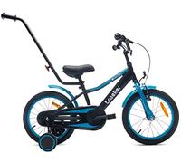 sun baby Tracker Vélo Enfant Garçon 14/16 Pouces | Barre de poussée, sonnette, selle et guidon réglables