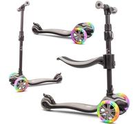 Sun Baby Trottinette pour Enfants de 3 Ans, Trottinette avec LED Roues, Réglage de la Hauteur, Children's Scooter (Gris)