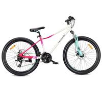 sun baby Verdant Calix VTT 26 Pouces 21 Vitesses - Blanc-Rose-Menthe