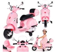 SUN BABY Vespa électrique enfant scooter électrique Rose 3-6 ans 2x30W 2x6V 4 5Ah