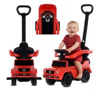 sun baby Voiture à Pousser Mercedes Benz G avec Licence dès 12 Mois avec Volant avec Son, siège et Roues en Plastique, Barre de poussée, Compartiment de Rangement sous Le siège (Rouge)