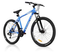 sun baby VTT 27.5 Pouces Tatra Bikes Overland pour Femmes et Hommes, Vélo Tout Terrain 27.5" - Cadre en Aluminium 19 Pouces, 7 Vitesses, Amortisseur, Freins à Disque - Bleu