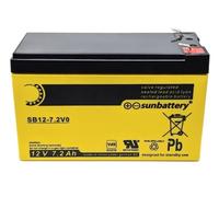 Sun Battery SB12-7.2V0 12V 7,2Ah Batterie au Plomb AGM avec VDs
