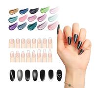 Sun&Beam Nails - Faux Ongles Magnétiques Cat Eye Personnalisables - Choisissez Couleur, Forme, Taille & Effet