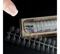 Sun&Beam Nails Lot de 240 faux ongles en acrylique transparent pour salon de manucure et nail art - 15 tailles - 240 pièces (rond extra court)