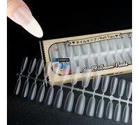 Sun&Beam Nails Lot de 240 faux ongles en acrylique transparent pour salon de manucure et nail art - 15 tailles - 240 pièces (ovale long)